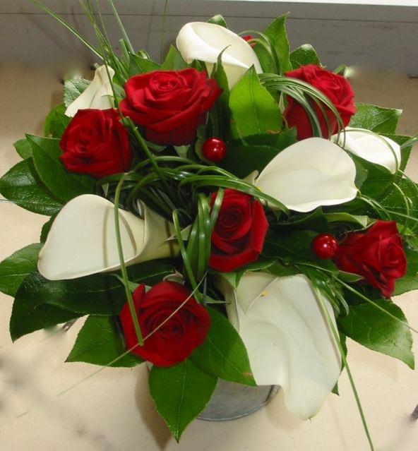 Bouquet rond fleuriste Bois d'Arcy