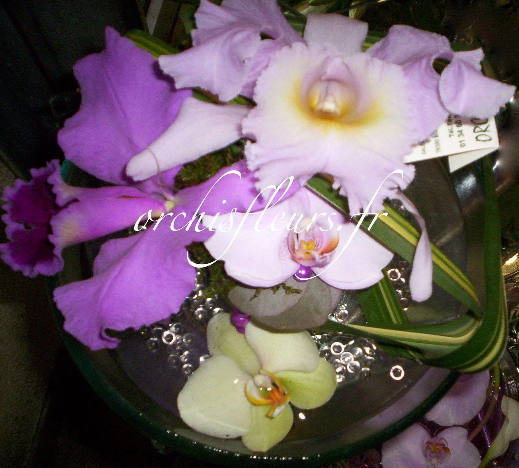 Centre de table rond fleuriste Bois d'Arcy