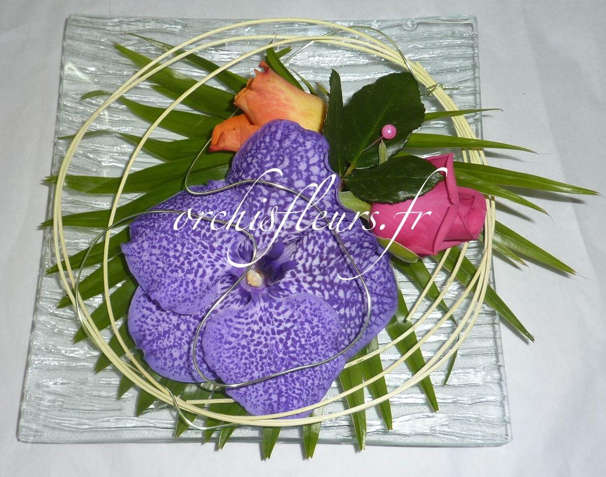 Centre de table rond fleuriste Bois d'Arcy