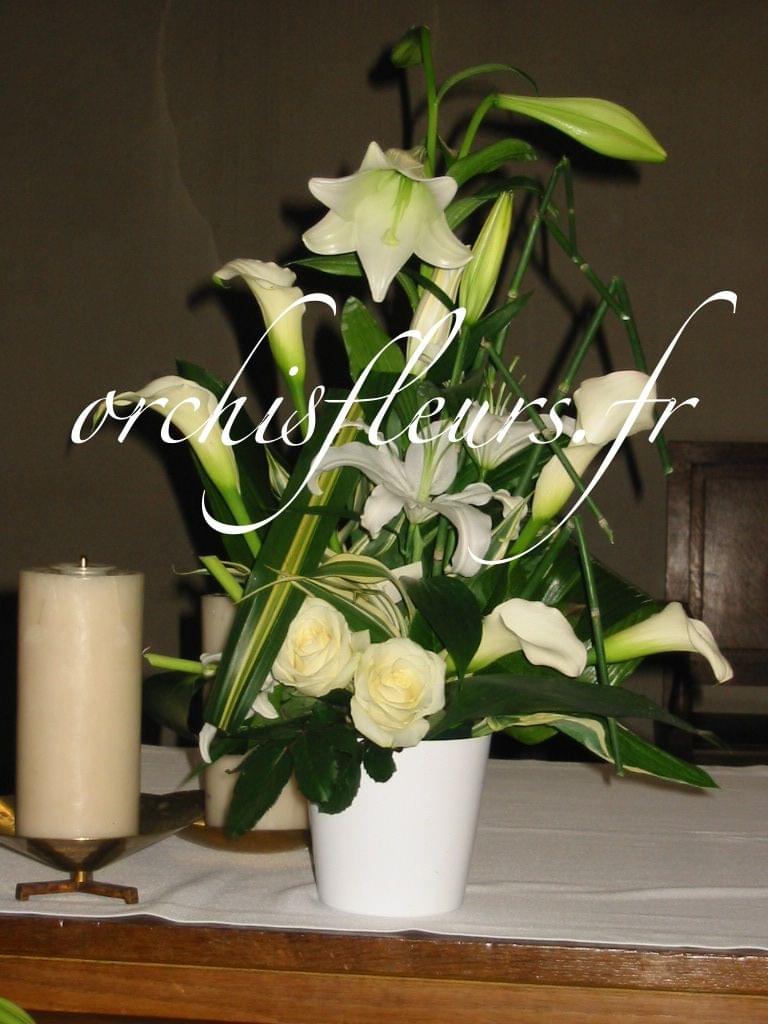 Décoration église fleuriste Bois d'Arcy