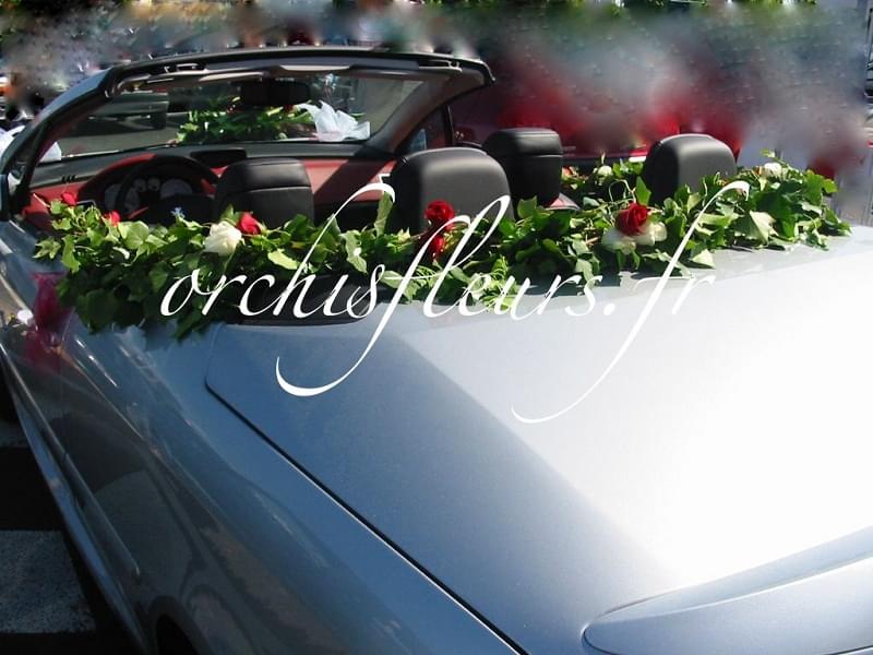 Décoration de voiture fleuriste Bois d'Arcy