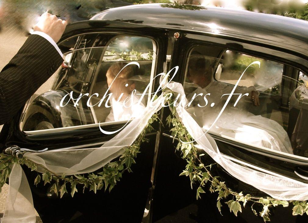 Décoration de voiture fleuriste Bois d'Arcy