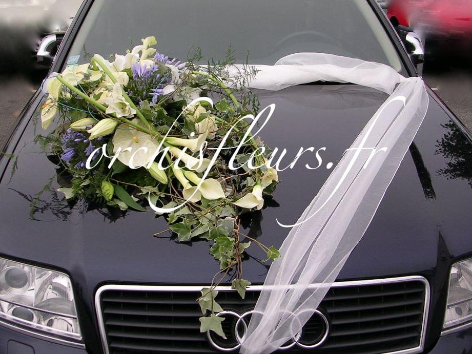 Décoration de voiture fleuriste Bois d'Arcy