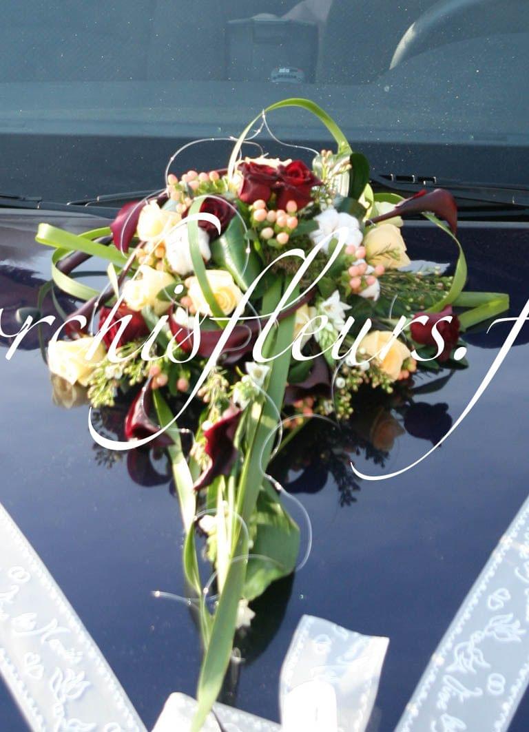 Décoration de voiture fleuriste Bois d'Arcy