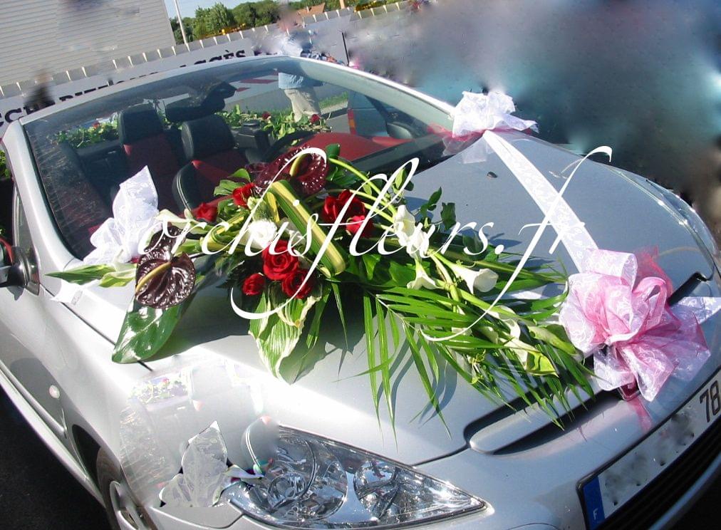 Décoration de voiture fleuriste Bois d'Arcy